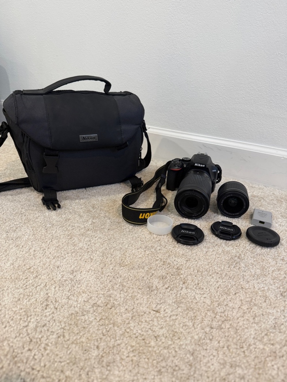 Nikon Black Camera Kit with Black Bag and Black Lenses